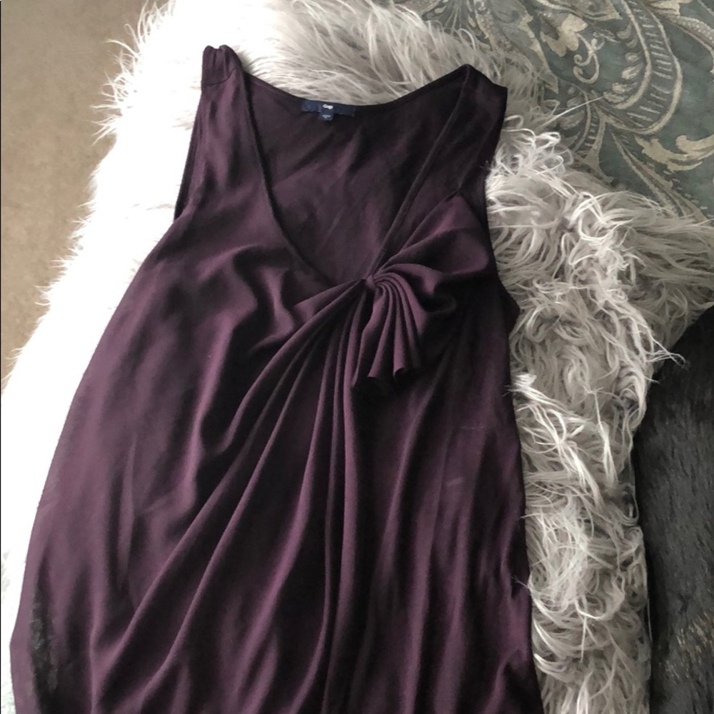 Eggplant dressy Gap Tank. Silk and cotton.